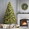 7.5 ft. Pre-lit Hinged Carolina Pine Full Artificial Christmas Tree, Clear Lights